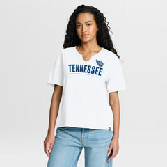 Tennessee Titans Women's Redzone Slub Boxy T-Shirt White | Fanatics