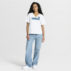 Tennessee Titans Women's Redzone Slub Boxy T-Shirt White | Fanatics