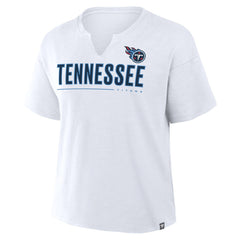 Tennessee Titans Women's Redzone Slub Boxy T-Shirt White | Fanatics