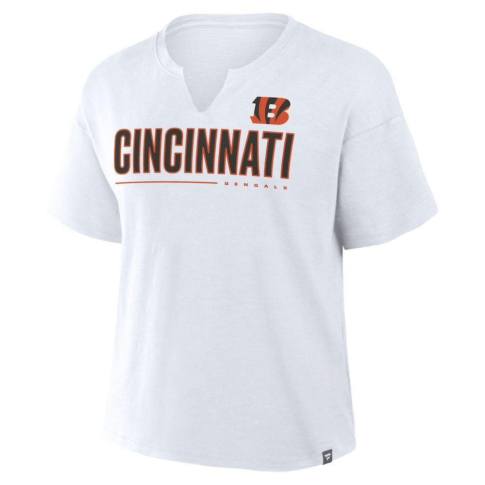 Cincinnati Bengals Women's Redzone Slub Boxy T-Shirt White | Fanatics