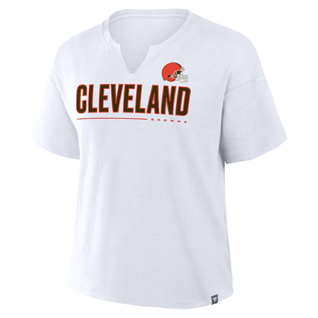Cleveland Browns Women's Redzone Slub Boxy T-Shirt White | Fanatics