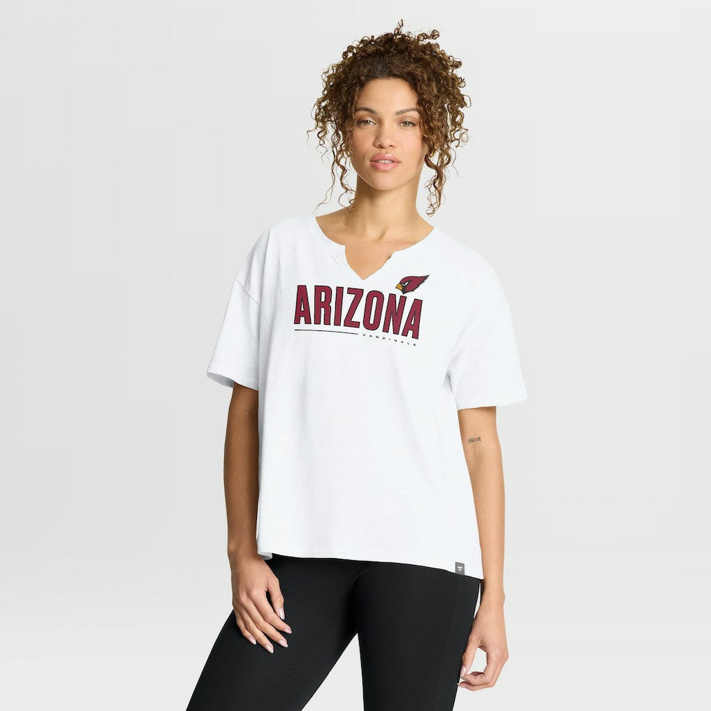 Arizona Cardinals Women's Redzone Slub Boxy T-Shirt White | Fanatics