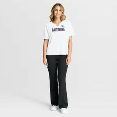 Baltimore Ravens Women's Redzone Slub Boxy T-Shirt White | Fanatics