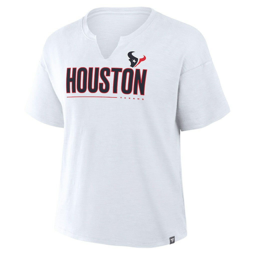Houston Texans Women's Redzone Slub Boxy T-Shirt White | Fanatics