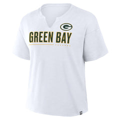 Green Bay Packers Women's Redzone Slub Boxy T-Shirt White | Fanatics