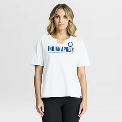 Indianapolis Colts Women's Redzone Slub Boxy T-Shirt White | Fanatics