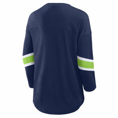 Seattle Seahawks Women's Redzone 3/4-Sleeve T-Shirt College Navy | Fanatics