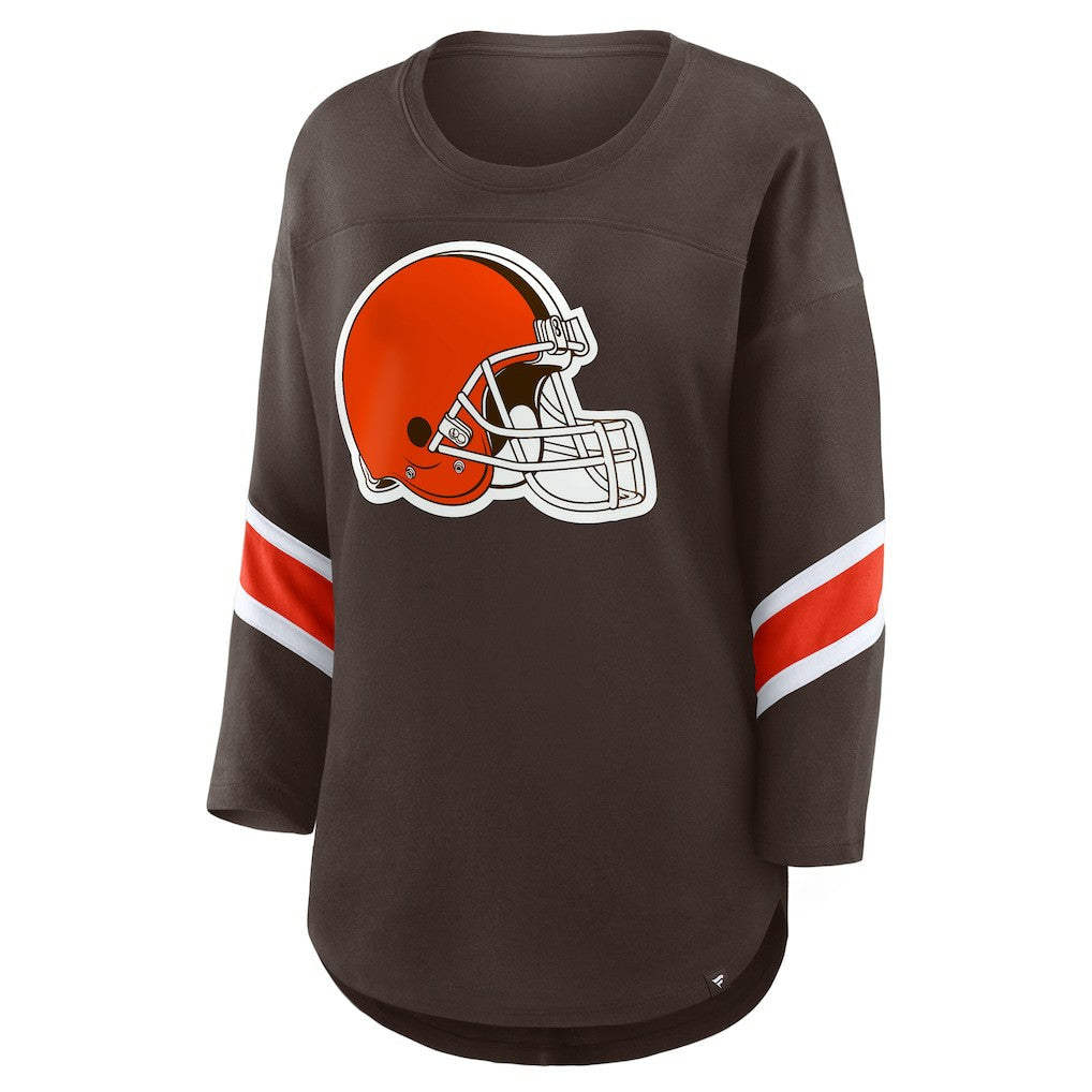 Cleveland Browns Women's Redzone 3/4-Sleeve T-Shirt Brown | Fanatics