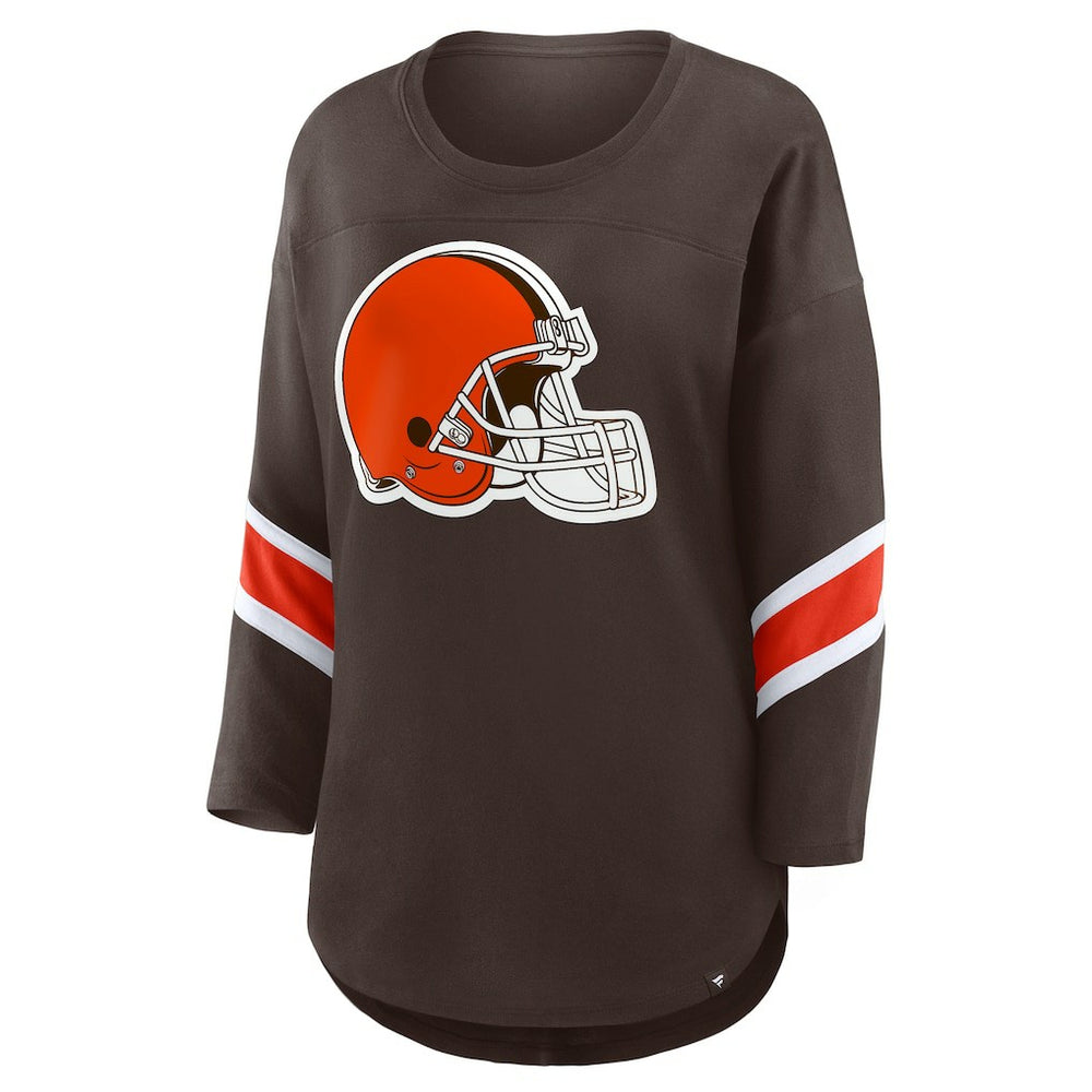 Cleveland Browns Women's Redzone 3/4-Sleeve T-Shirt Brown | Fanatics