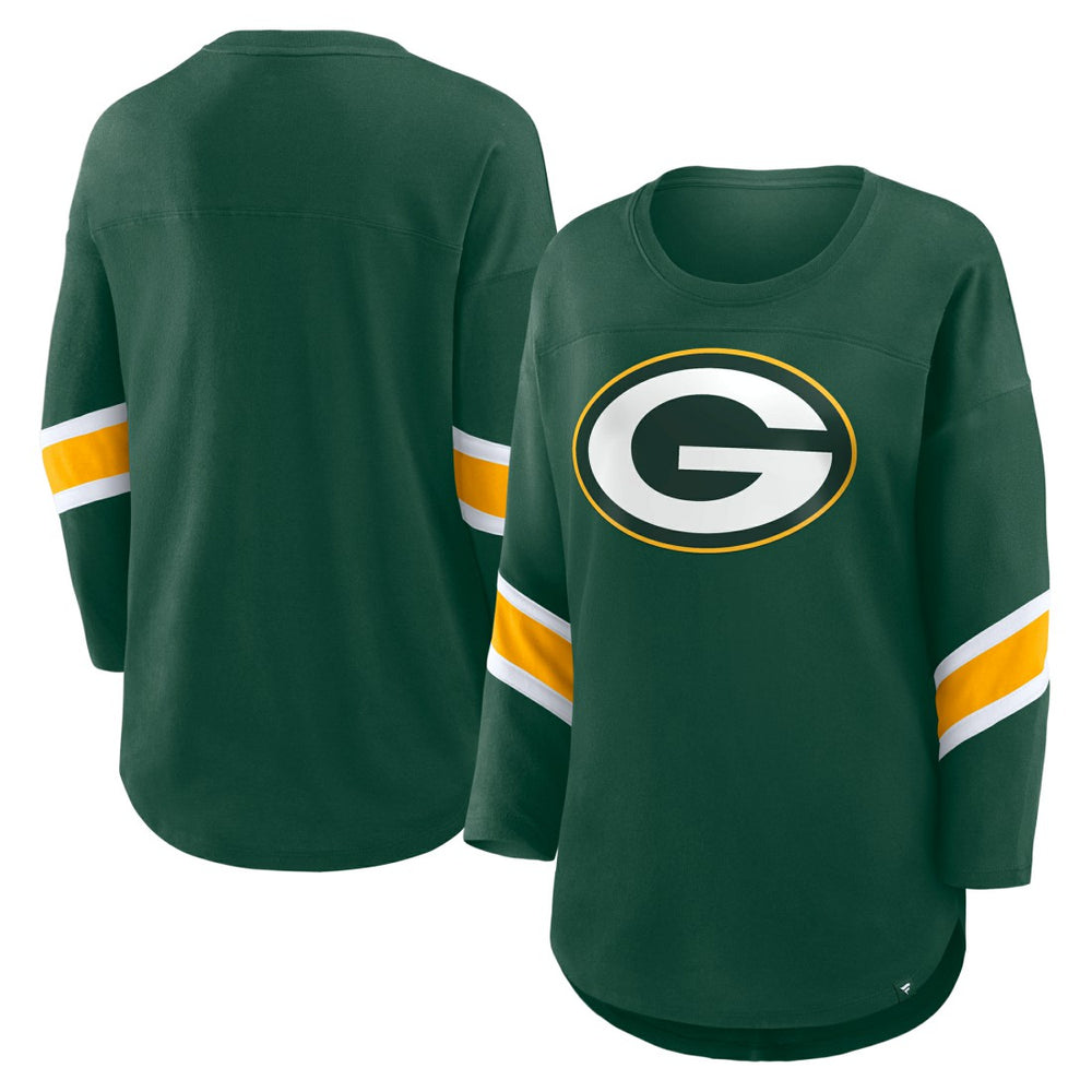 Green Bay Packers Women's Redzone 3/4-Sleeve T-Shirt Green | Fanatics
