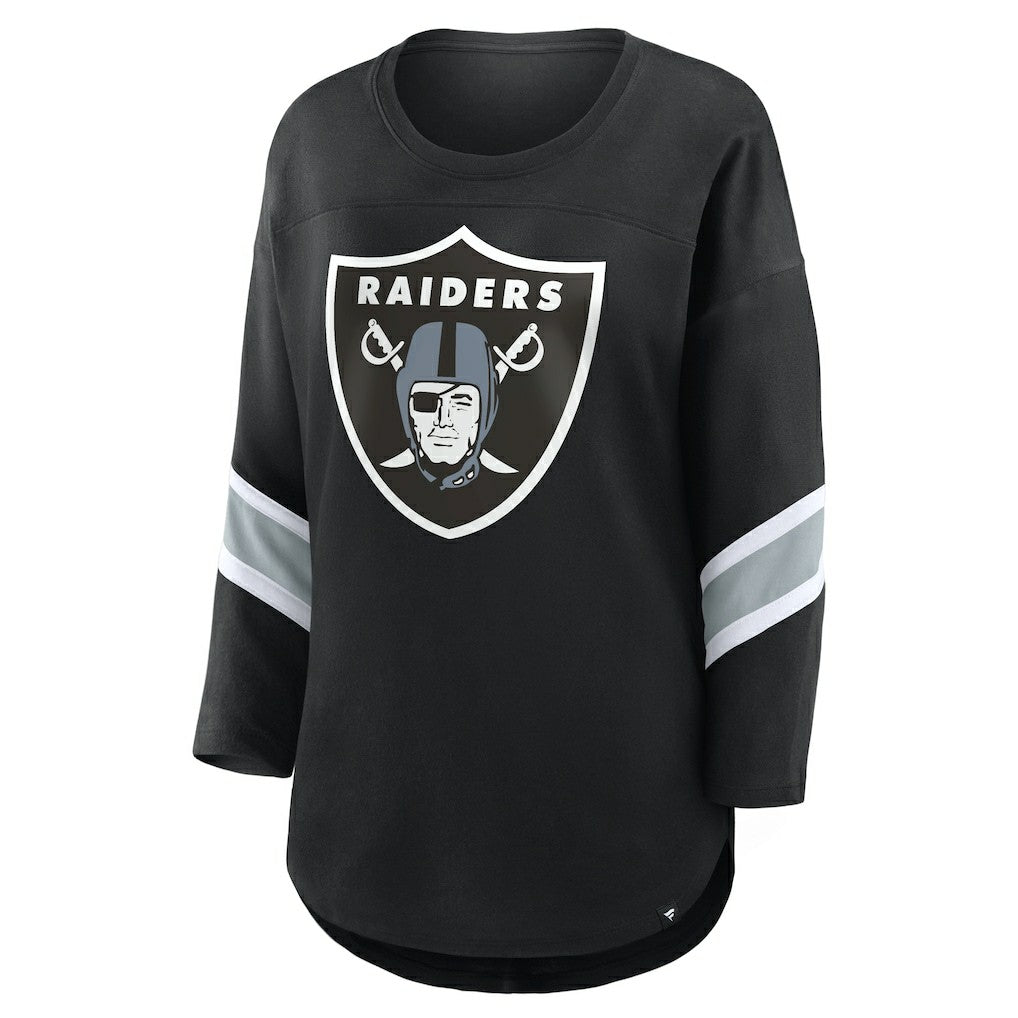 Las Vegas Raiders Women's Redzone 3/4-Sleeve T-Shirt Black | Fanatics