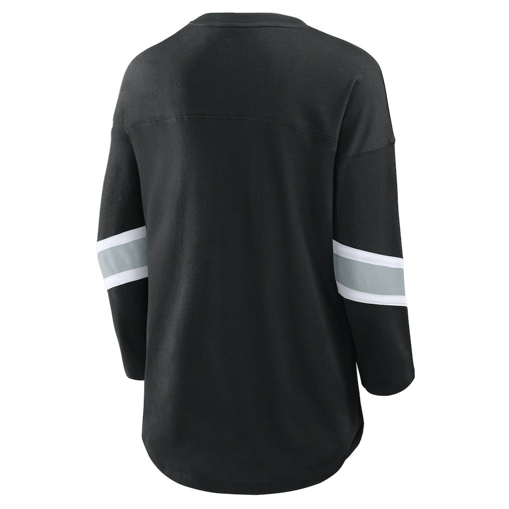 Las Vegas Raiders Women's Redzone 3/4-Sleeve T-Shirt Black | Fanatics