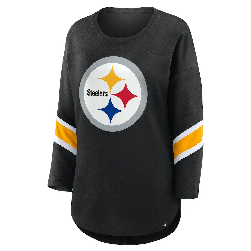 Pittsburgh Steelers Women's Redzone 3/4-Sleeve T-Shirt Black | Fanatics