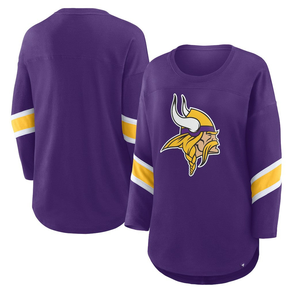 Minnesota Vikings Women's Redzone 3/4-Sleeve T-Shirt Purple | Fanatics
