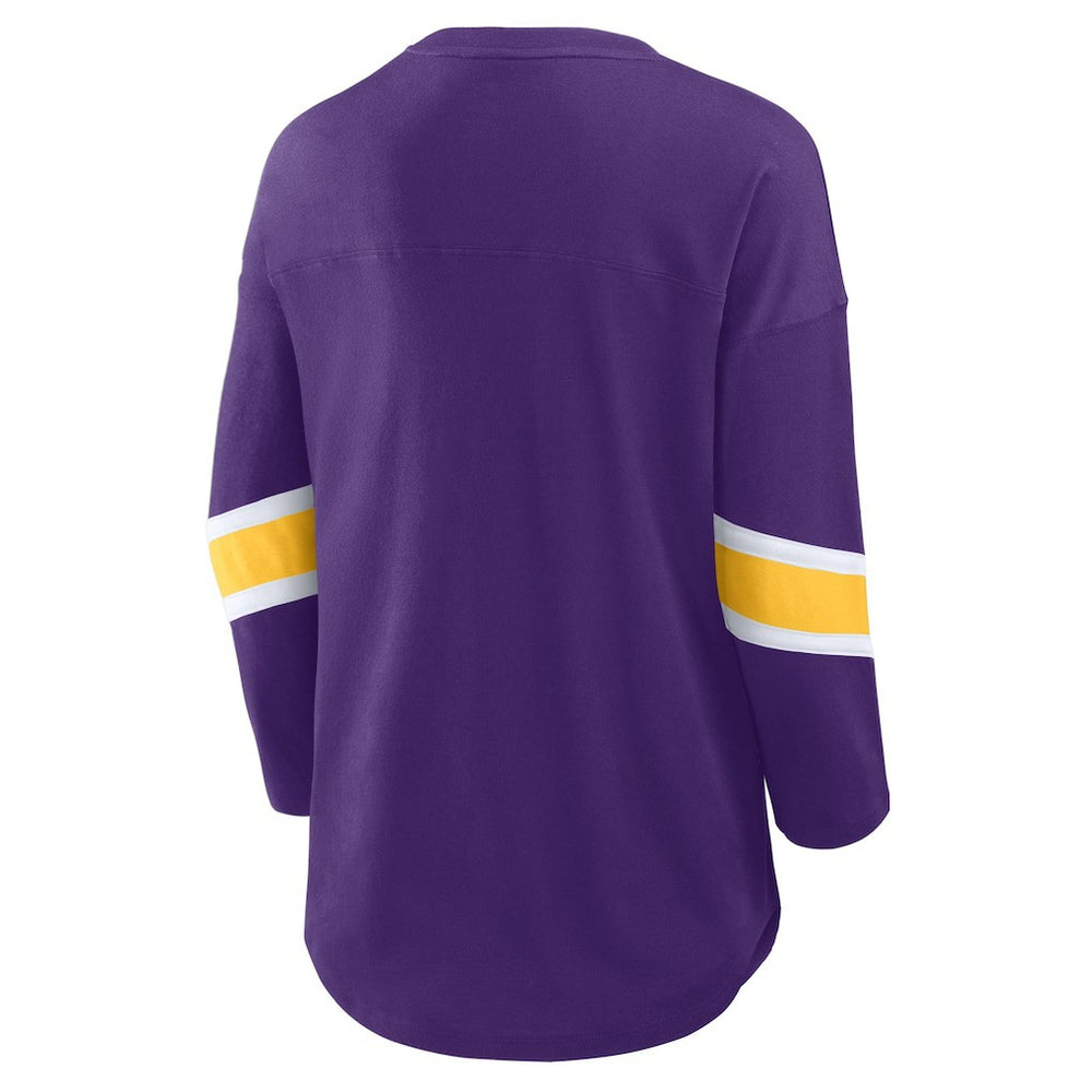Minnesota Vikings Women's Redzone 3/4-Sleeve T-Shirt Purple | Fanatics