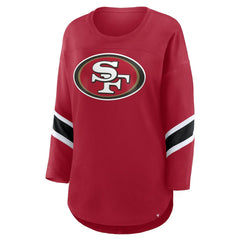 San Francisco 49ers Women's Redzone 3/4-Sleeve T-Shirt Scarlet | Fanatics