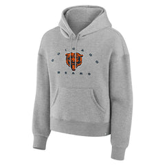 Chicago Bears Women's Eligible Receiver Legacy Pullover Hoodie Heather Gray | Fanatics