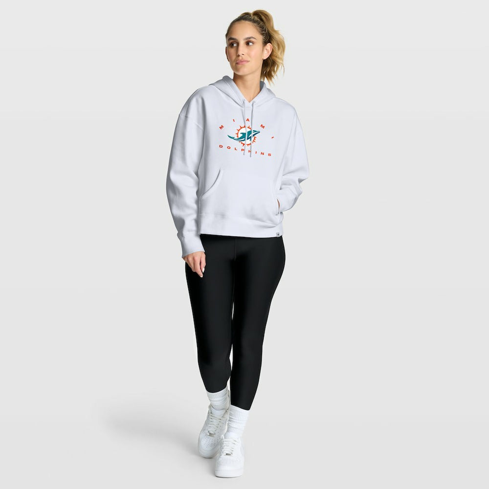 Miami Dolphins Women's Eligible Receiver Legacy Pullover Hoodie White | Fanatics