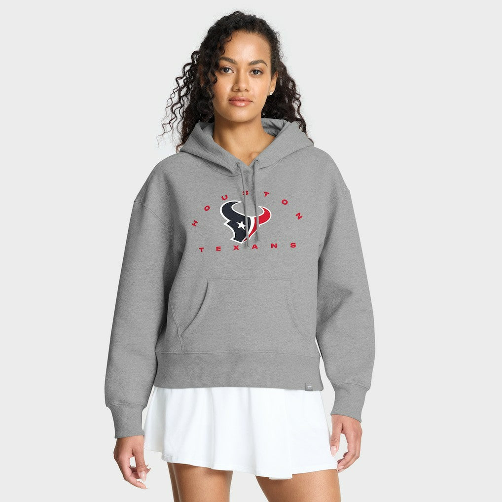 Houston Texans Women's Eligible Receiver Legacy Pullover Hoodie Heather Gray | Fanatics