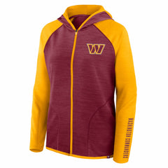 Washington Commanders Women's Redzone End Around Pass Raglan Full-Zip Hoodie Burgundy/Gold | Fanatics