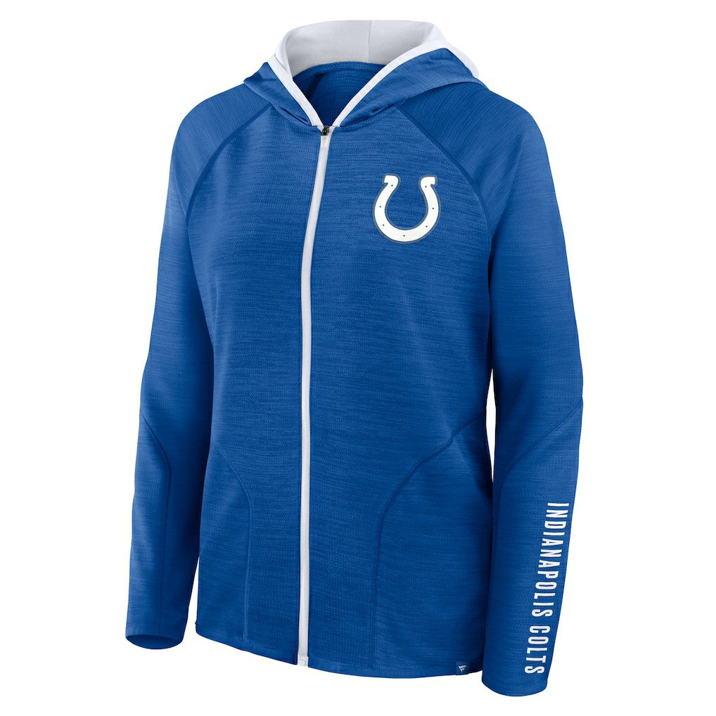 Indianapolis Colts Women's Redzone End Around Pass Raglan Full-Zip Hoodie Royal | Fanatics