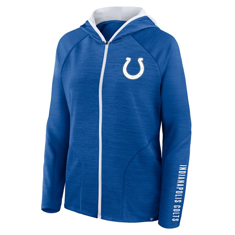 Indianapolis Colts Women's Redzone End Around Pass Raglan Full-Zip Hoodie Royal | Fanatics