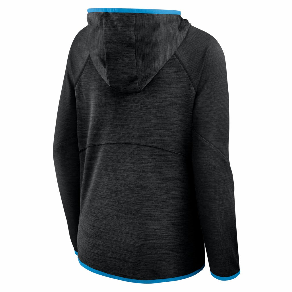 Carolina Panthers Women's Redzone End Around Pass Raglan Full-Zip Hoodie Black | Fanatics