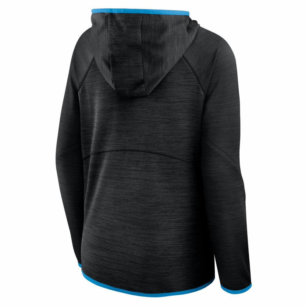 Carolina Panthers Women's Redzone End Around Pass Raglan Full-Zip Hoodie Black | Fanatics