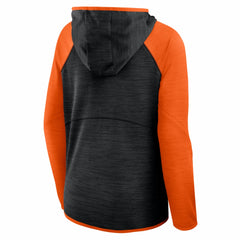Cincinnati Bengals Women's Redzone End Around Pass Raglan Full-Zip Hoodie Black/Orange | Fanatics