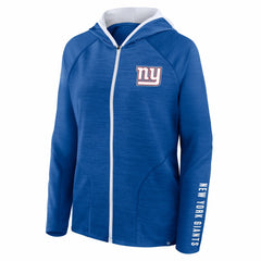 New York Giants Women's Redzone End Around Pass Raglan Full-Zip Hoodie Royal | Fanatics
