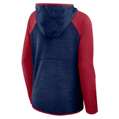 Houston Texans Women's Redzone End Around Pass Raglan Full-Zip Hoodie Navy/Red | Fanatics