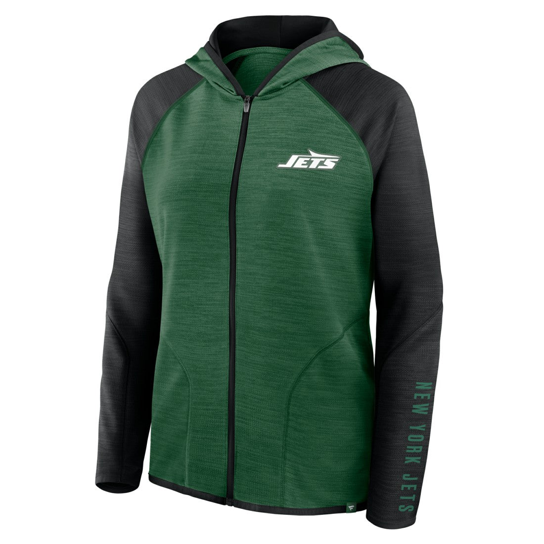 New York Jets Women's Redzone End Around Pass Raglan Full-Zip Hoodie Green/Black | Fanatics