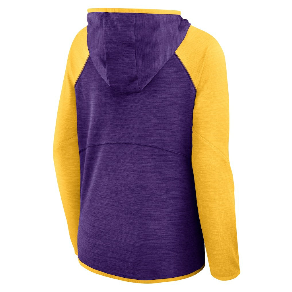 Minnesota Vikings Women's Redzone End Around Pass Raglan Full-Zip Hoodie Purple/Gold | Fanatics