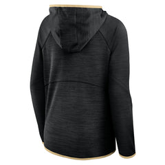 New Orleans Saints Women's Redzone End Around Pass Raglan Full-Zip Hoodie Black | Fanatics
