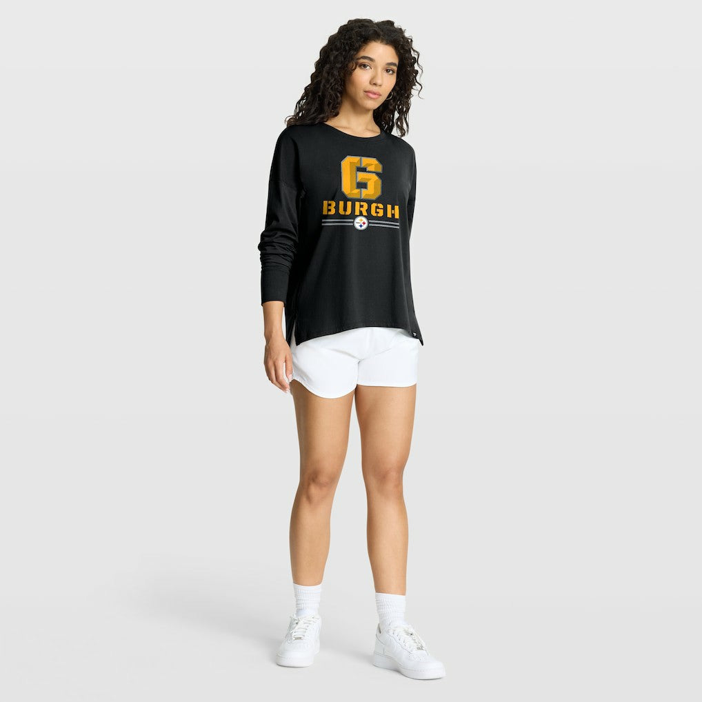 Pittsburgh Steelers Women's Hometown Legacy Long Sleeve T-Shirt Black | Fanatics