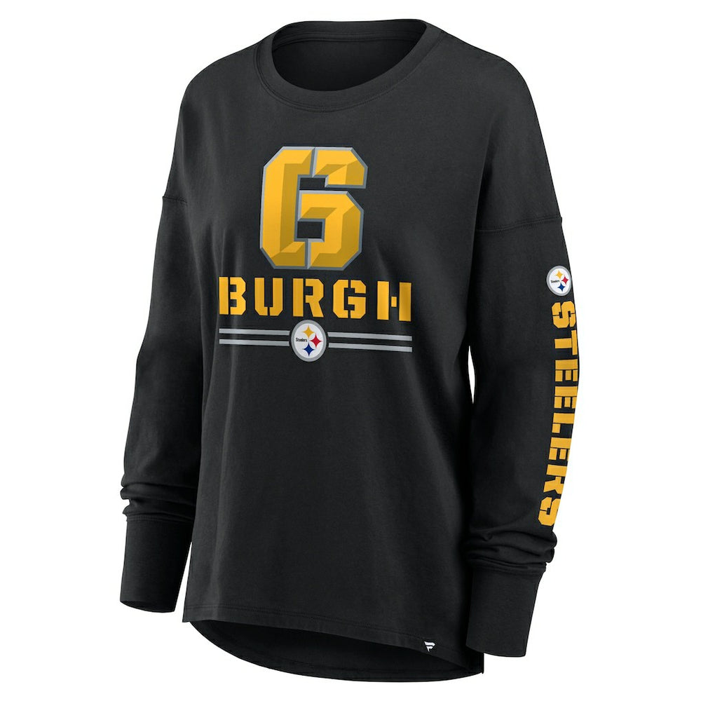Pittsburgh Steelers Women's Hometown Legacy Long Sleeve T-Shirt Black | Fanatics