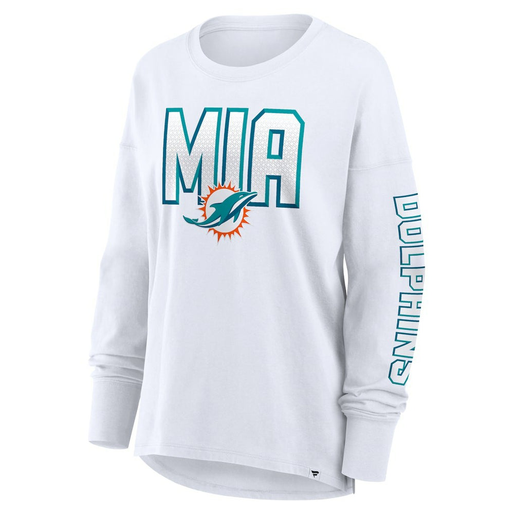 Miami Dolphins Women's Hometown Legacy Long Sleeve T-Shirt White | Fanatics