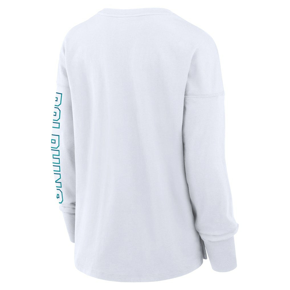 Miami Dolphins Women's Hometown Legacy Long Sleeve T-Shirt White | Fanatics