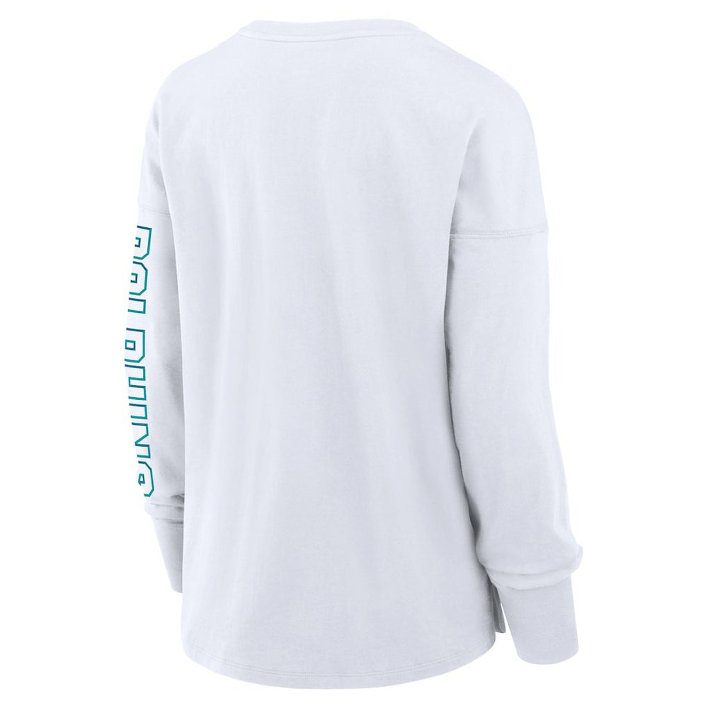 Miami Dolphins Women's Hometown Legacy Long Sleeve T-Shirt White | Fanatics
