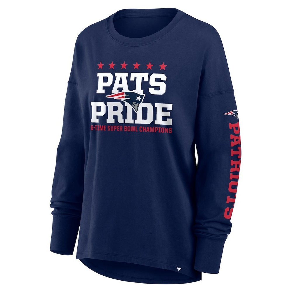 New England Patriots Women's Hometown Legacy Long Sleeve T-Shirt Navy | Fanatics