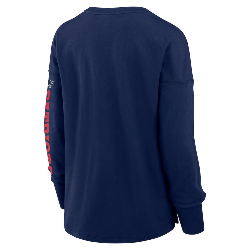 New England Patriots Women's Hometown Legacy Long Sleeve T-Shirt Navy | Fanatics