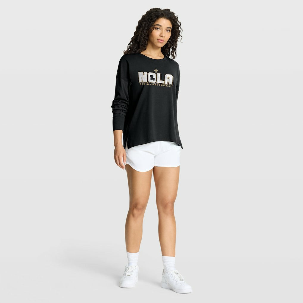 New Orleans Saints Women's Hometown Legacy Long Sleeve T-Shirt Black | Fanatics
