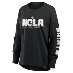 New Orleans Saints Women's Hometown Legacy Long Sleeve T-Shirt Black | Fanatics