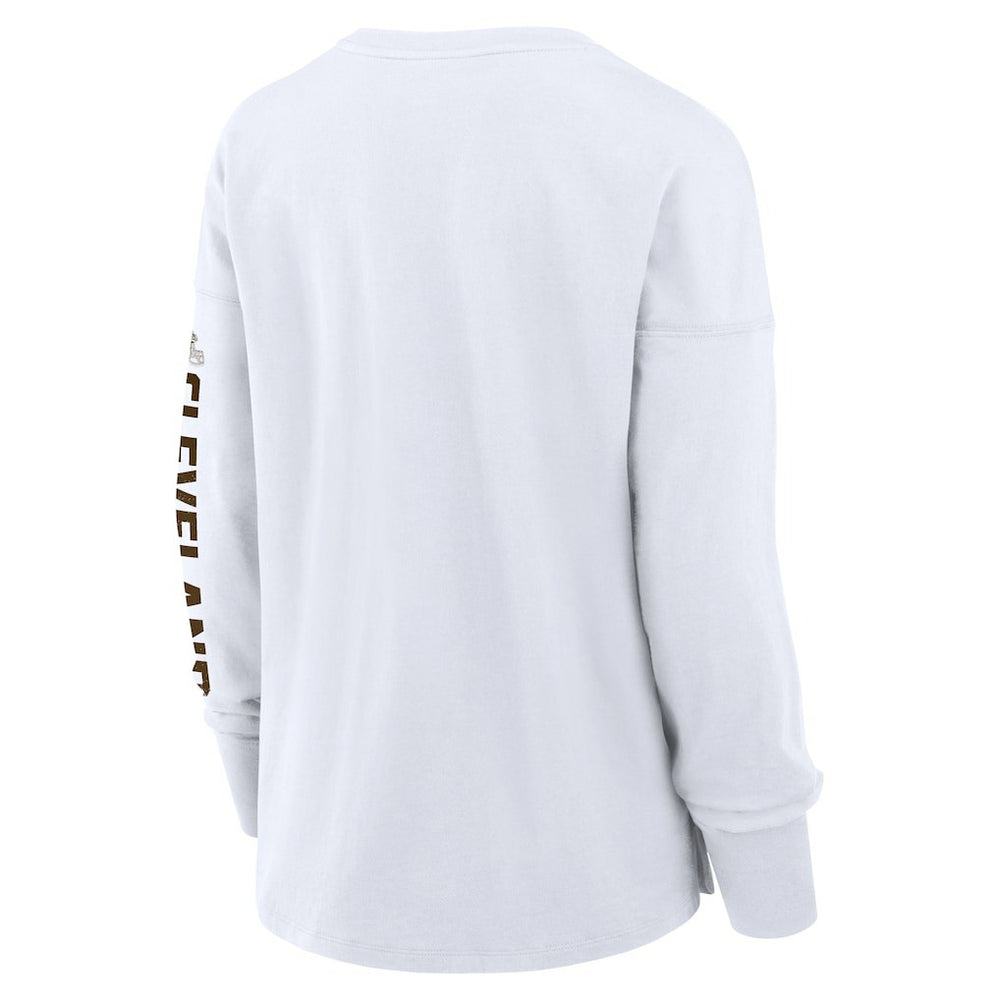 Cleveland Browns Women's Hometown Legacy Long Sleeve T-Shirt White | Fanatics