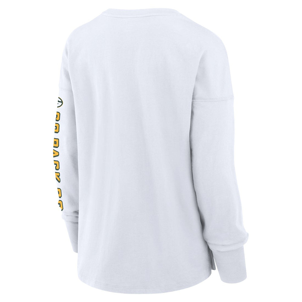 Green Bay Packers Women's Hometown Legacy Long Sleeve T-Shirt White | Fanatics