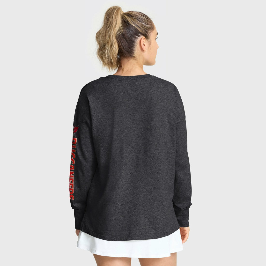 Tampa Bay Buccaneers Women's Hometown Legacy Long Sleeve T-Shirt Heather Pewter | Fanatics