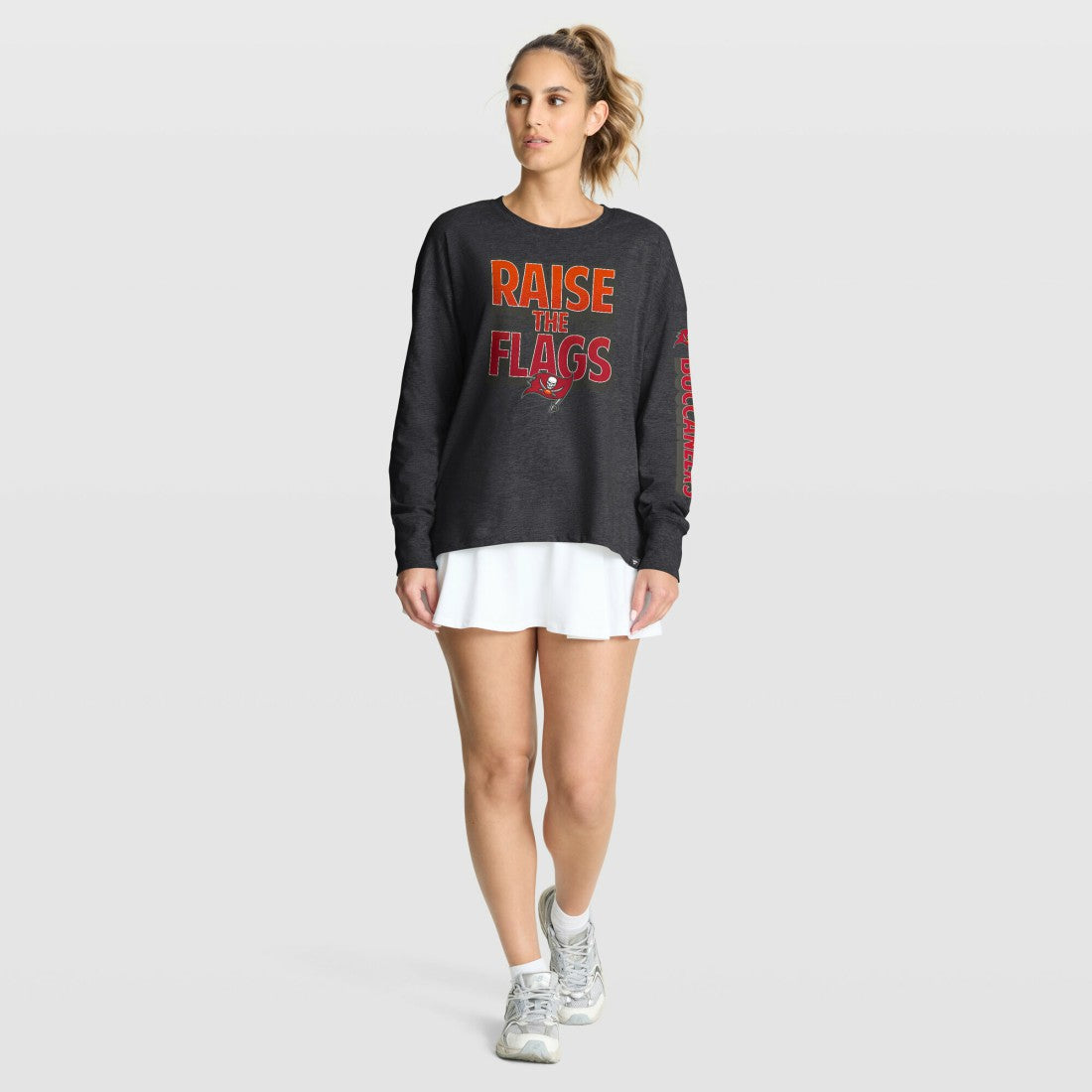 Tampa Bay Buccaneers Women's Hometown Legacy Long Sleeve T-Shirt Heather Pewter | Fanatics