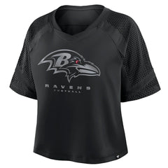 Baltimore Ravens Women's Oversized Raglan V-Neck Blackout Fashion Jersey | Fanatics