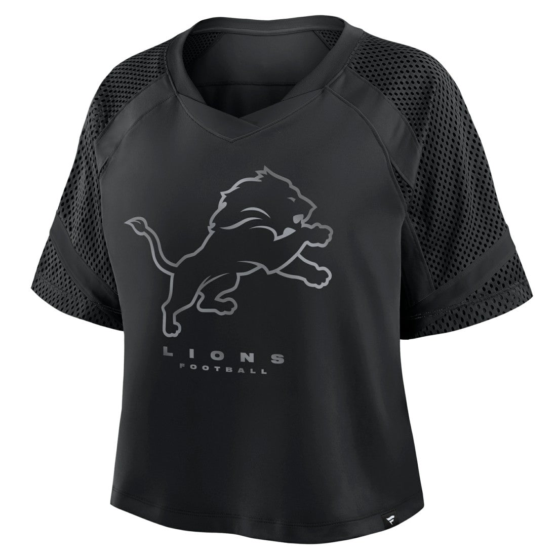 Detroit Lions Women's Oversized Raglan V-Neck Blackout Fashion Jersey | Fanatics