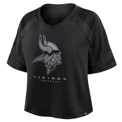 Minnesota Vikings Women's Oversized Raglan V-Neck Blackout Fashion Jersey | Fanatics